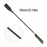 1pc PU Leather Riding Whip, Soft Equestrian Whip With Non-Slip Woven Handle And Wrist Strap, Equestrian Training Accessory