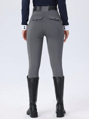 ROYALS MATTINI Women Equestrian Riding Pants, Full Silicone Grip Non-Slip Durable Jodhpurs, Ladies' Horse Riding Breeches With Pockets, Suitable For Equestrian Sports, Quick-Dry