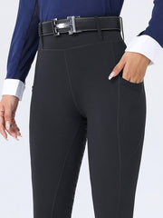 ROYALS MATTINI Women's Equestrian Clothing, Horse Riding Jodhpurs/Breeches, Full Seat Silicone Grip Anti-Slip Riding Pants, Pockets, Quick Dry, Suitable For Horse Riding Sports