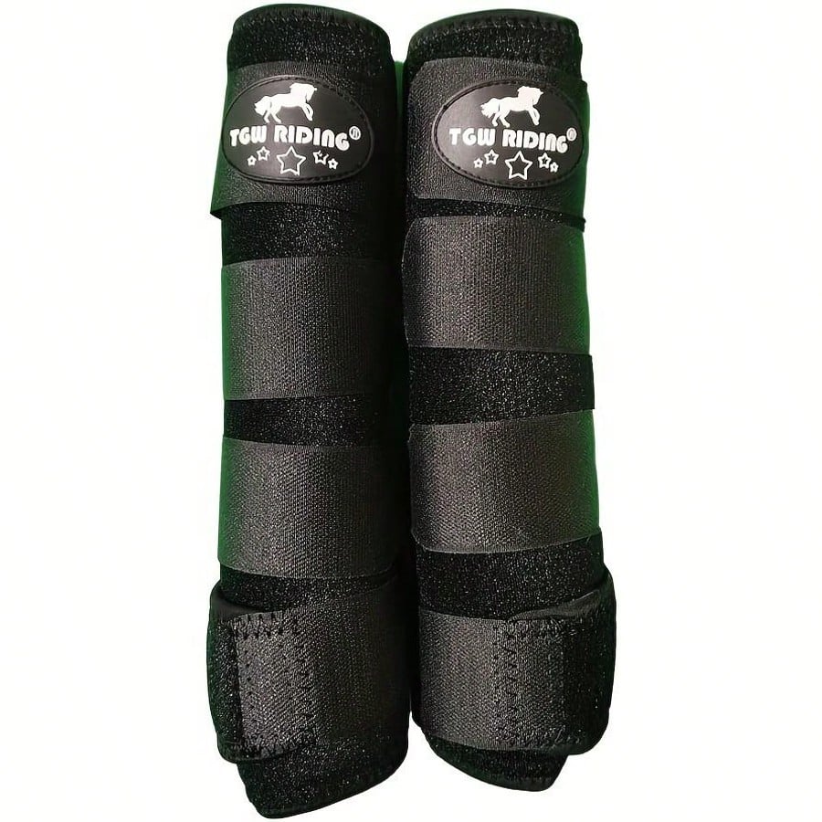 TGW RIDING Horse Sport Medicine Front Shock-Absorbing Boots, All-Round Lower Limb Protection & Support Sport Boots, Perfect For Endurance Training And Performance,1Pair