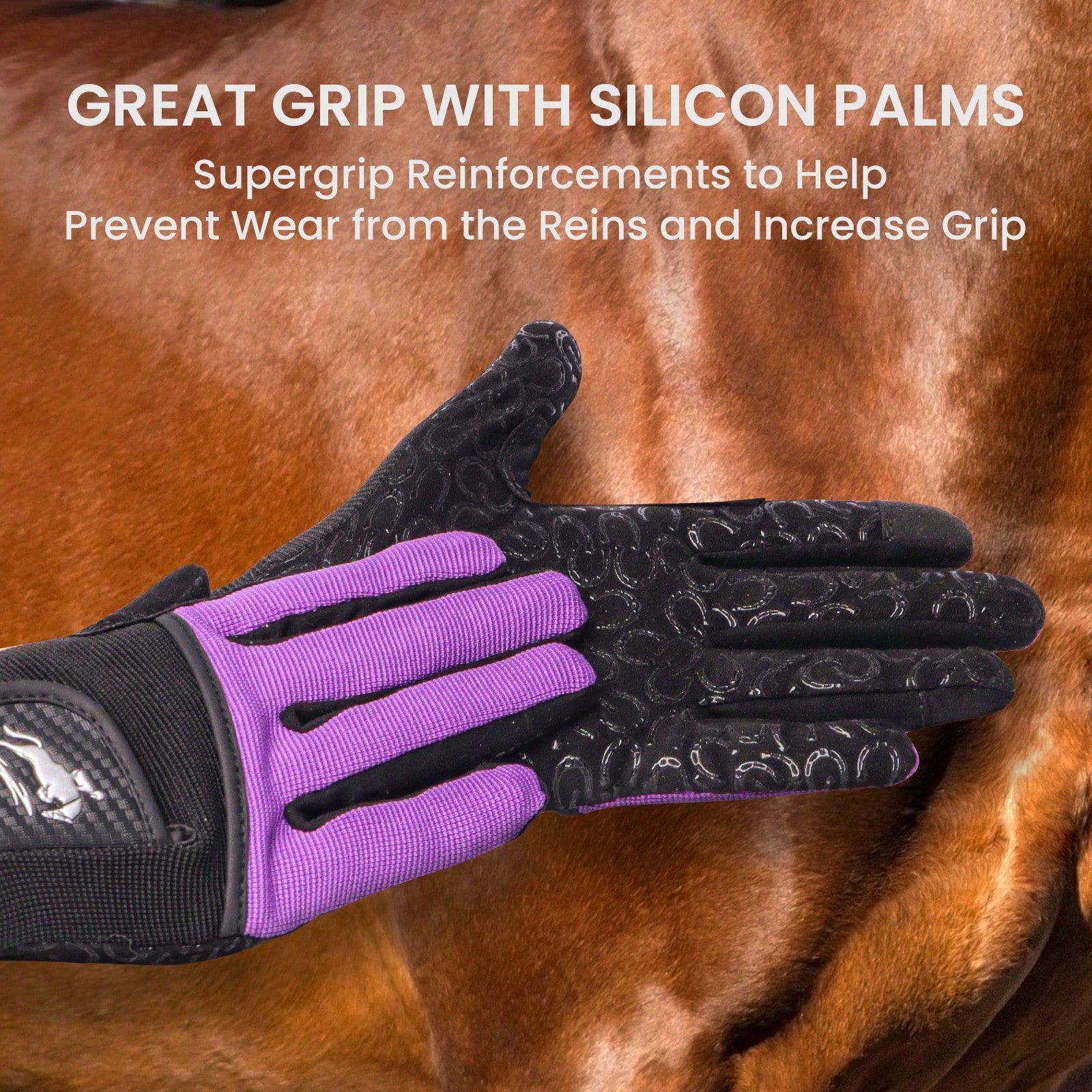 FINGER TEN Horse Riding Gloves For Women Equestrian Ride 1 Pair, Autumn Summer Comfortable Breathable Grip