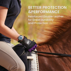 FINGER TEN Horse Riding Gloves For Women Equestrian Ride 1 Pair, Autumn Summer Comfortable Breathable Grip