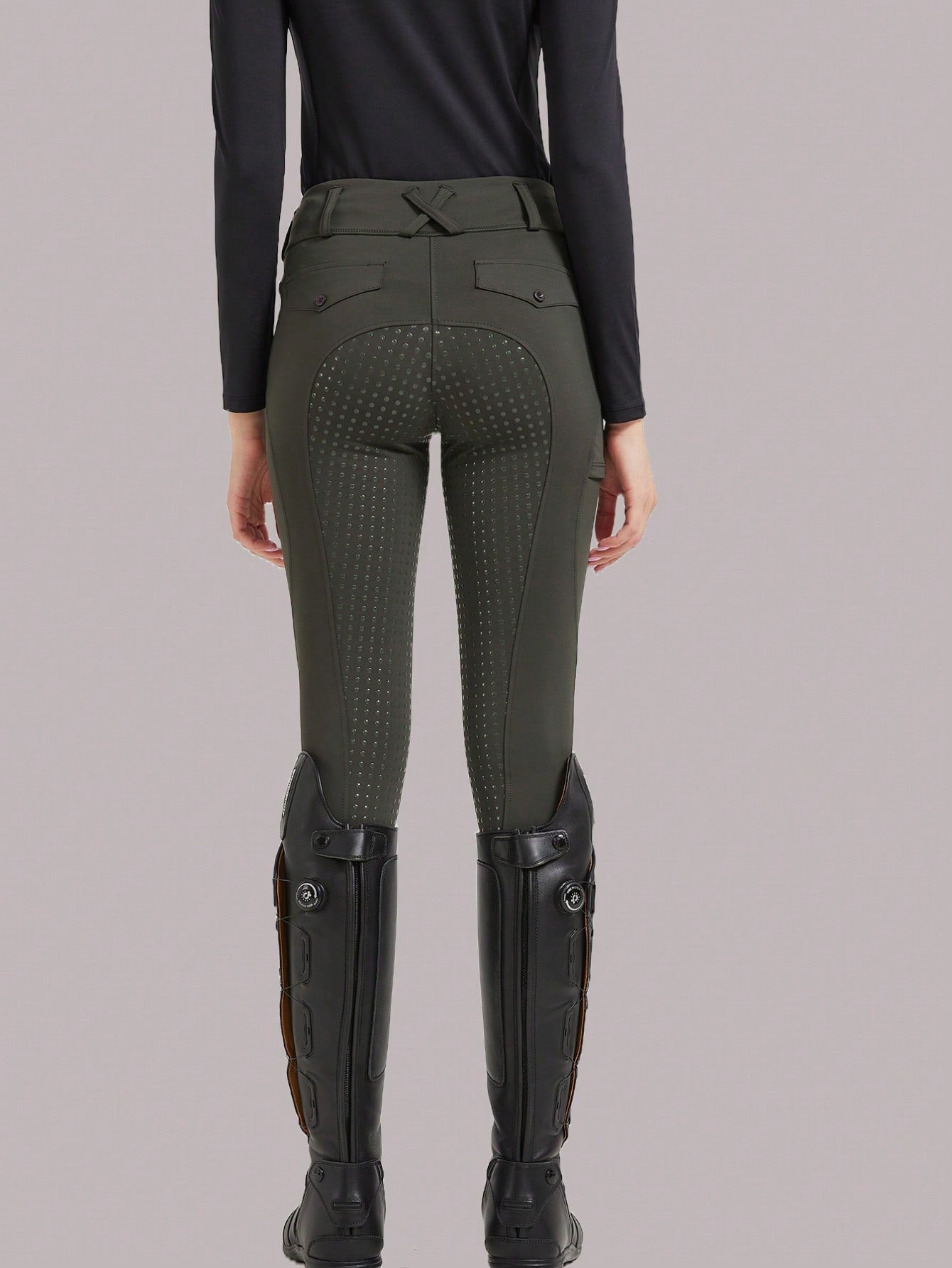 Women's Equestrian Pants Professional Horse Riding Sportswear High Stretch Slim Fit Silicone Anti-Slip Pants Horse Riding Equipment