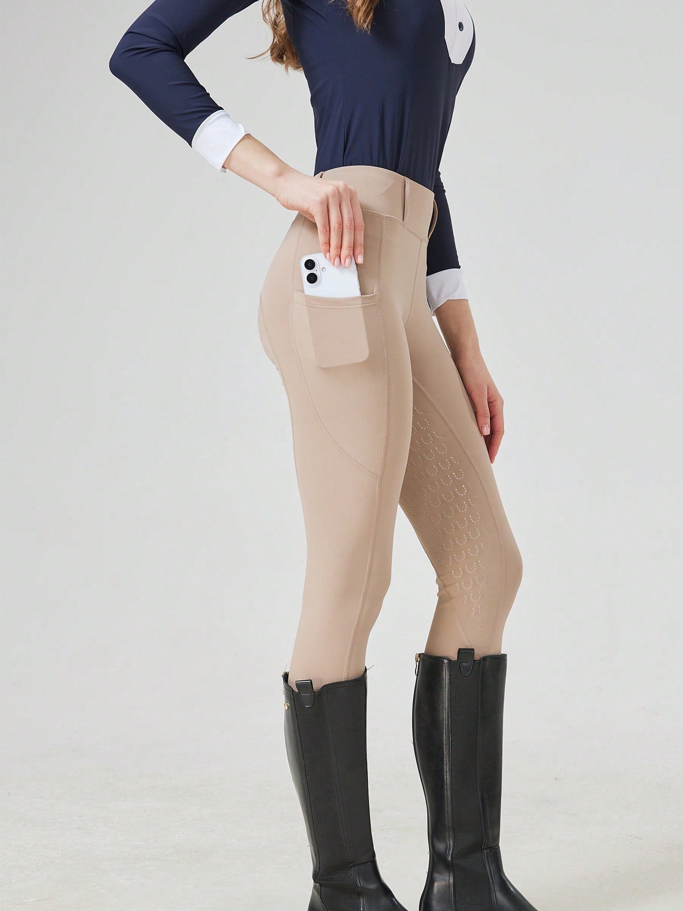 Women's Slim Fit High Stretch Equestrian Pants For Summer, Abrasion Resistant And Non-Slip, Tight Riding Pants, Equestrian Sports Apparel (Belt Not Included)