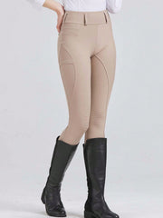 Spring & Summer Quick-Dry Equestrian Pants, Professional Horseback Riding Sports Wear, High Elasticity Slim Fit, Abrasion Resistant, Silicone Non-Slip Equestrian Pants, Riding Gear