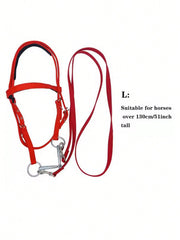 Horse Bridle Adjustable Snaffle Noseband Nylon Equine Noseband Reins For Women Men Soft Lined Trail Riding Equestrian Supplies
