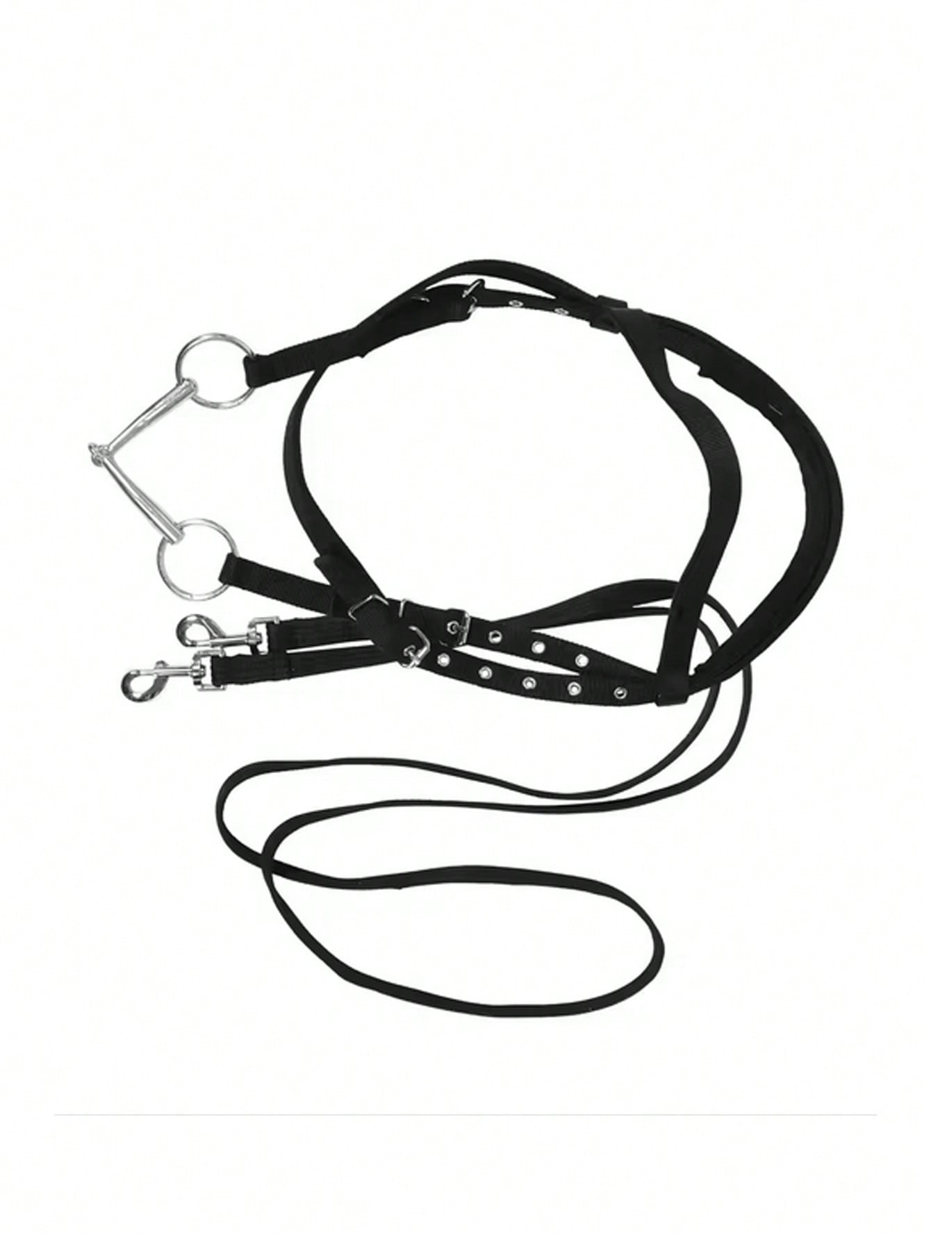 Horse Bridle Adjustable Snaffle Noseband Nylon Equine Noseband Reins For Women Men Soft Lined Trail Riding Equestrian Supplies