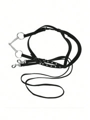 Horse Bridle Adjustable Snaffle Noseband Nylon Equine Noseband Reins For Women Men Soft Lined Trail Riding Equestrian Supplies