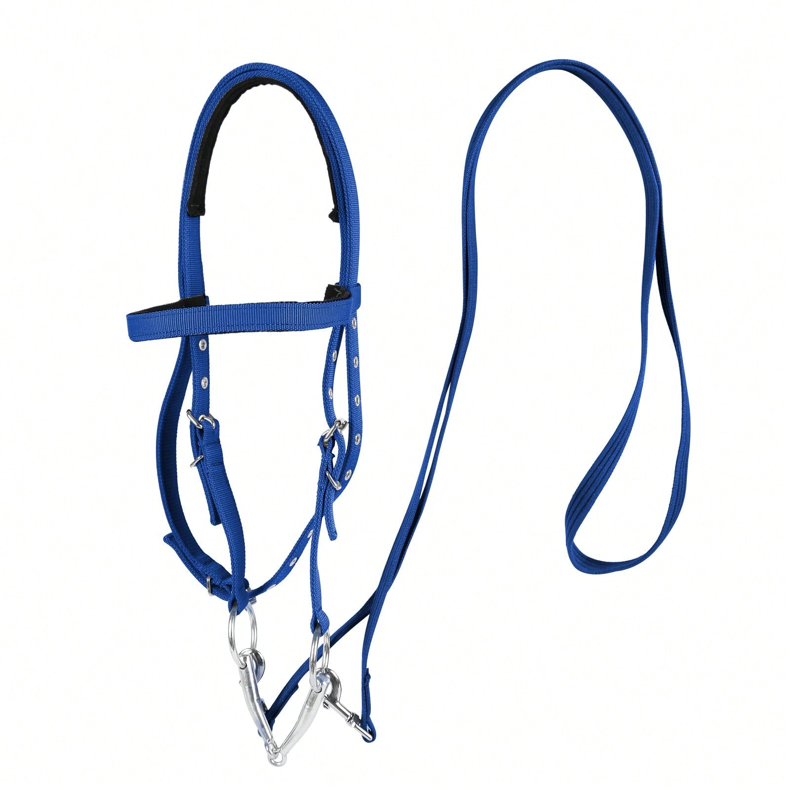 Horse Bridle Adjustable Snaffle Noseband Nylon Equine Noseband Reins For Women Men Soft Lined Trail Riding Equestrian Supplies