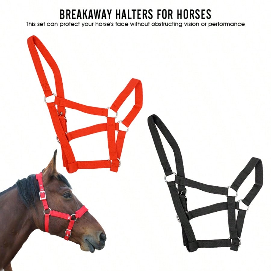 1pc High Quality Adjustable Halter, Professional Equestrian Horse Headstall With PP Webbing, Suitable For Equestrian Training And Riding, Must-Have For Outdoor Horseback Riding