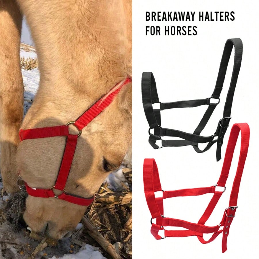 1pc High Quality Adjustable Halter, Professional Equestrian Horse Headstall With PP Webbing, Suitable For Equestrian Training And Riding, Must-Have For Outdoor Horseback Riding