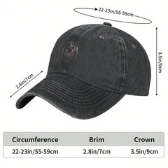 Stylish Printed Horse Lover Horseback Riding Equestrian Print Fashion Denim Baseball Cap - Adjustable Washed Cotton Dad Hat - Lightweight, Breathable & Durable - Unisex Outdoor Sports & Casual Style