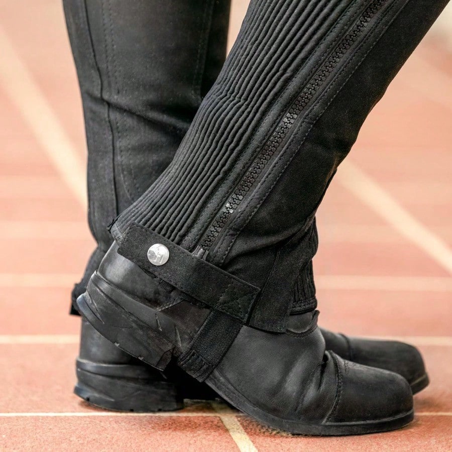 PUAmara Adult Equestrian Half Chaps Synthetic Leather ZipUp Pair Accurate Size Chart In Images