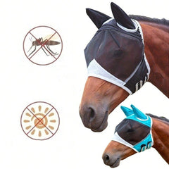 Ear-Attached Fly Mask, UV Protection Net For Horses