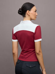 Activina Burgundy Top Women's Short Sleeve Equestrian Outfit